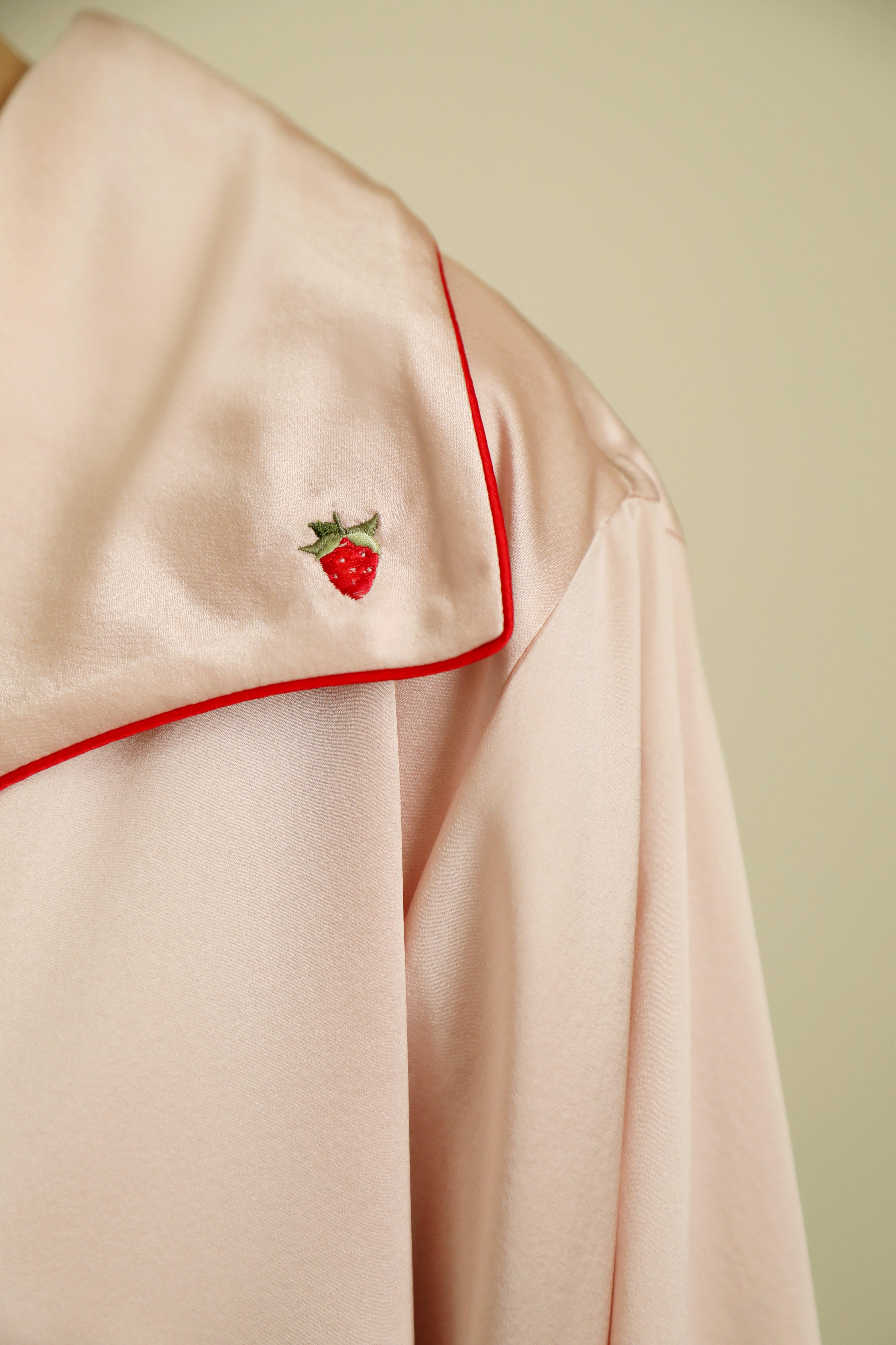 Lume - 22 mm embroidery silk shirt dress