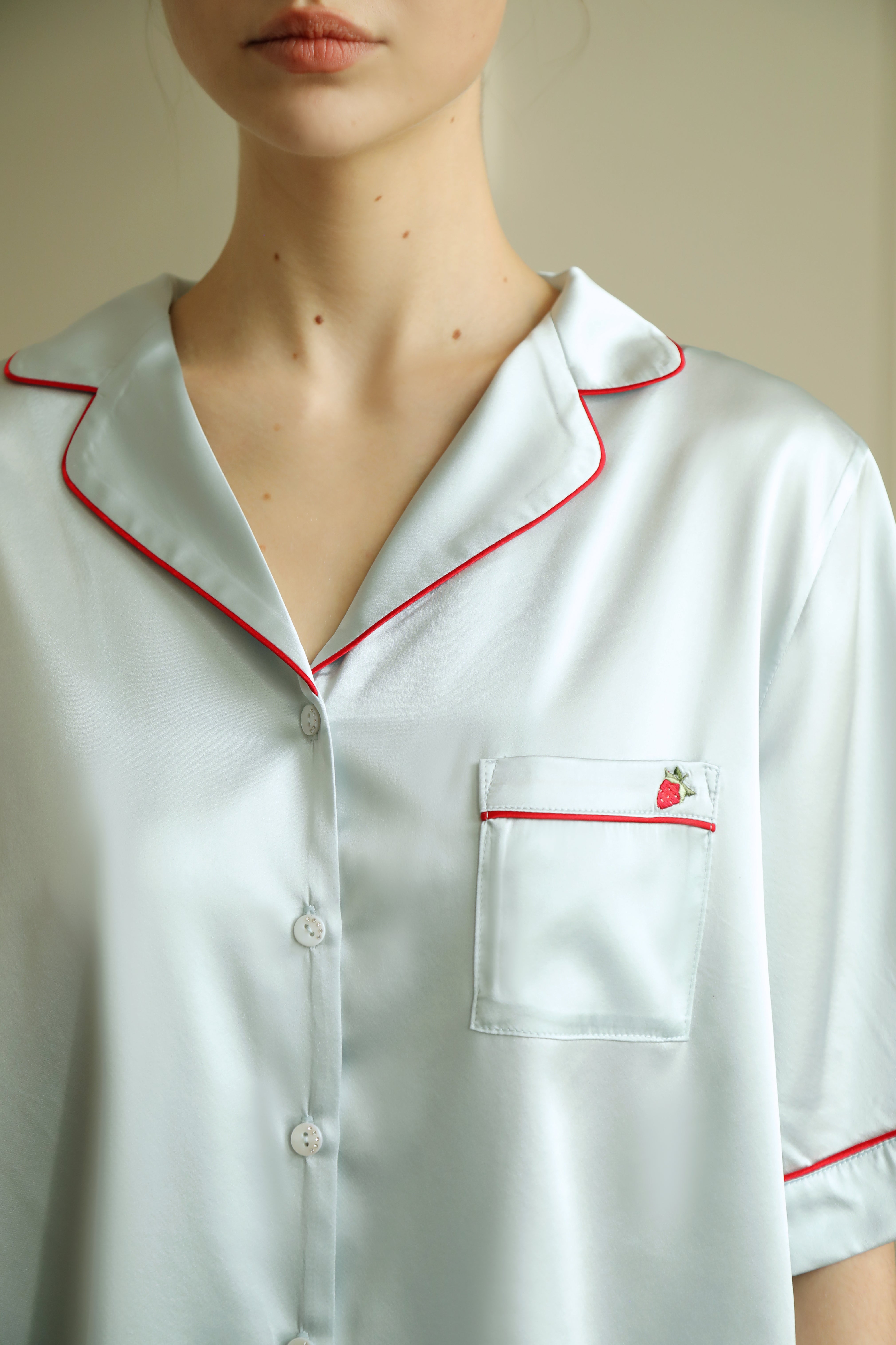 Ember Dawn - 22mm short silk pajamas set