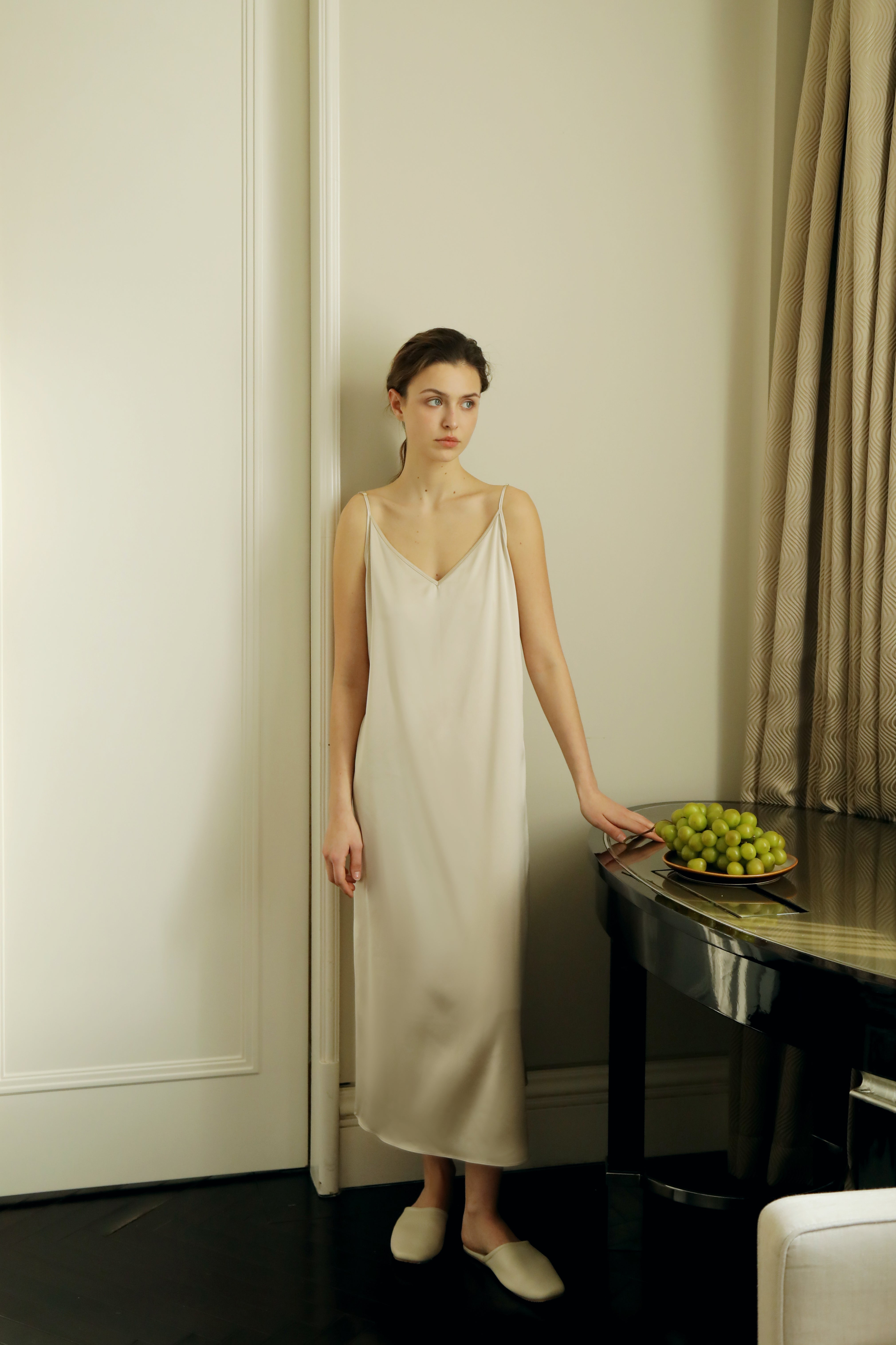 Mei - 22 mm Long Silk Slip Dress
