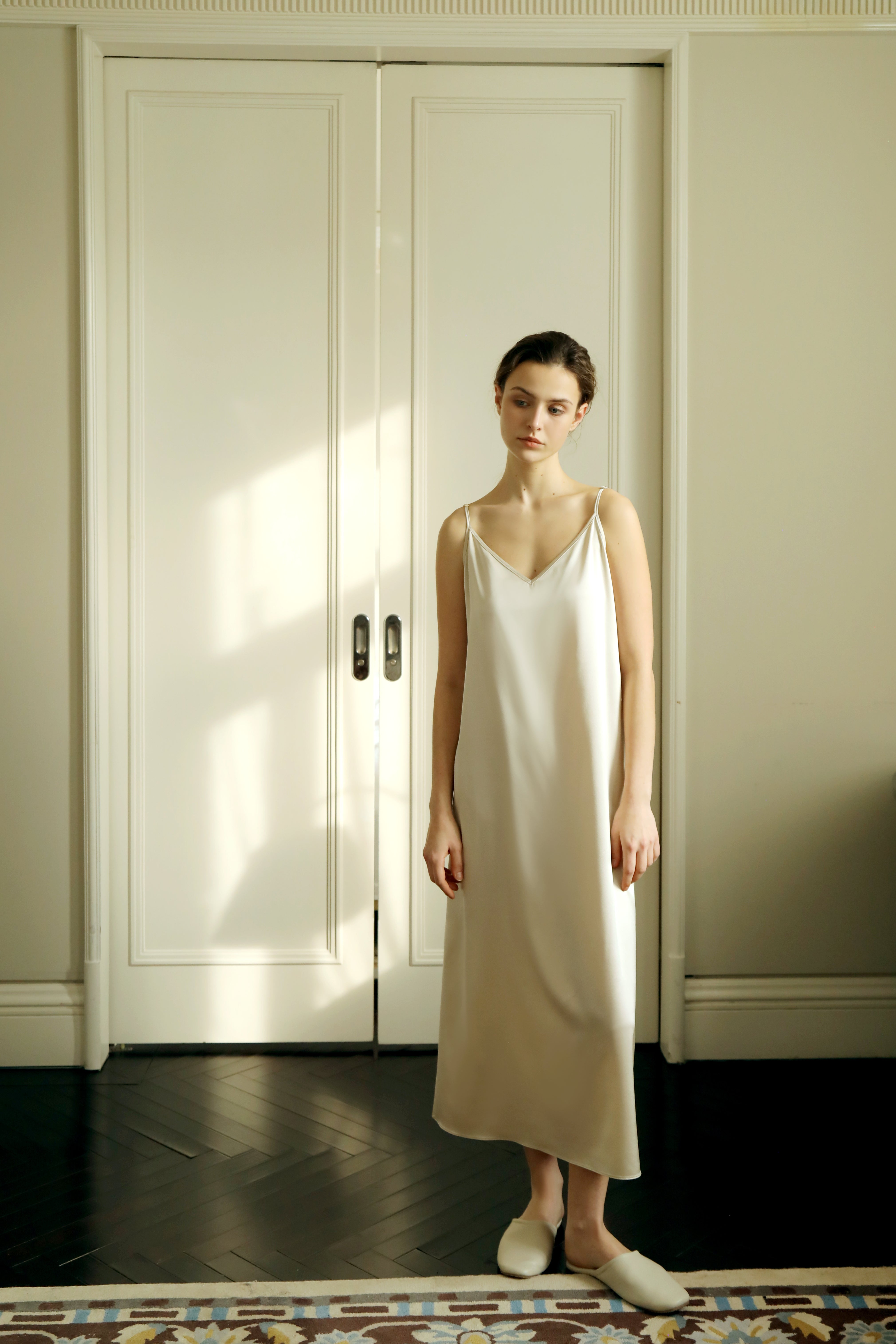 Mei - 22 mm Long Silk Slip Dress