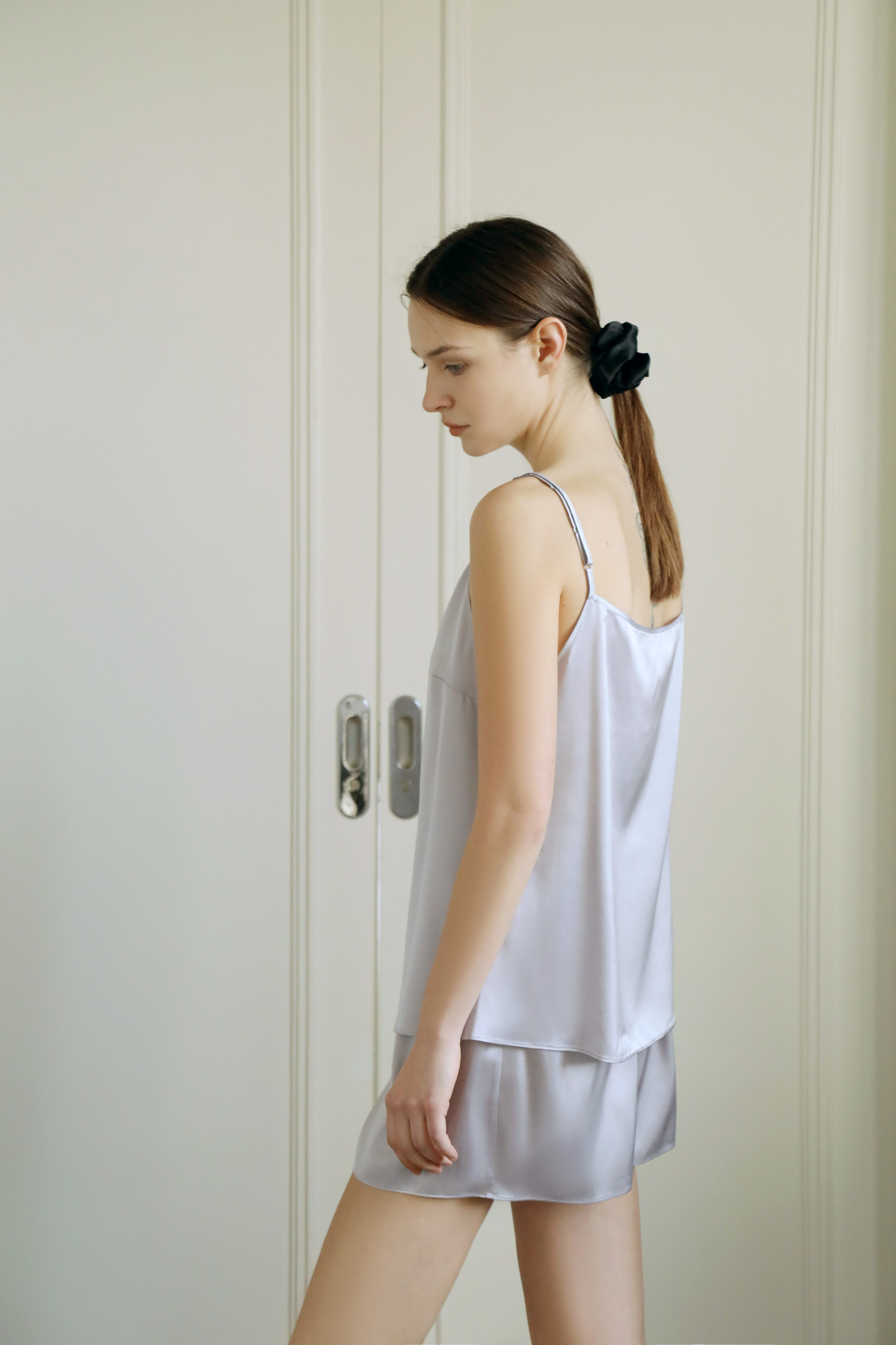 Fading Moon - Silk camisole and matching shorts