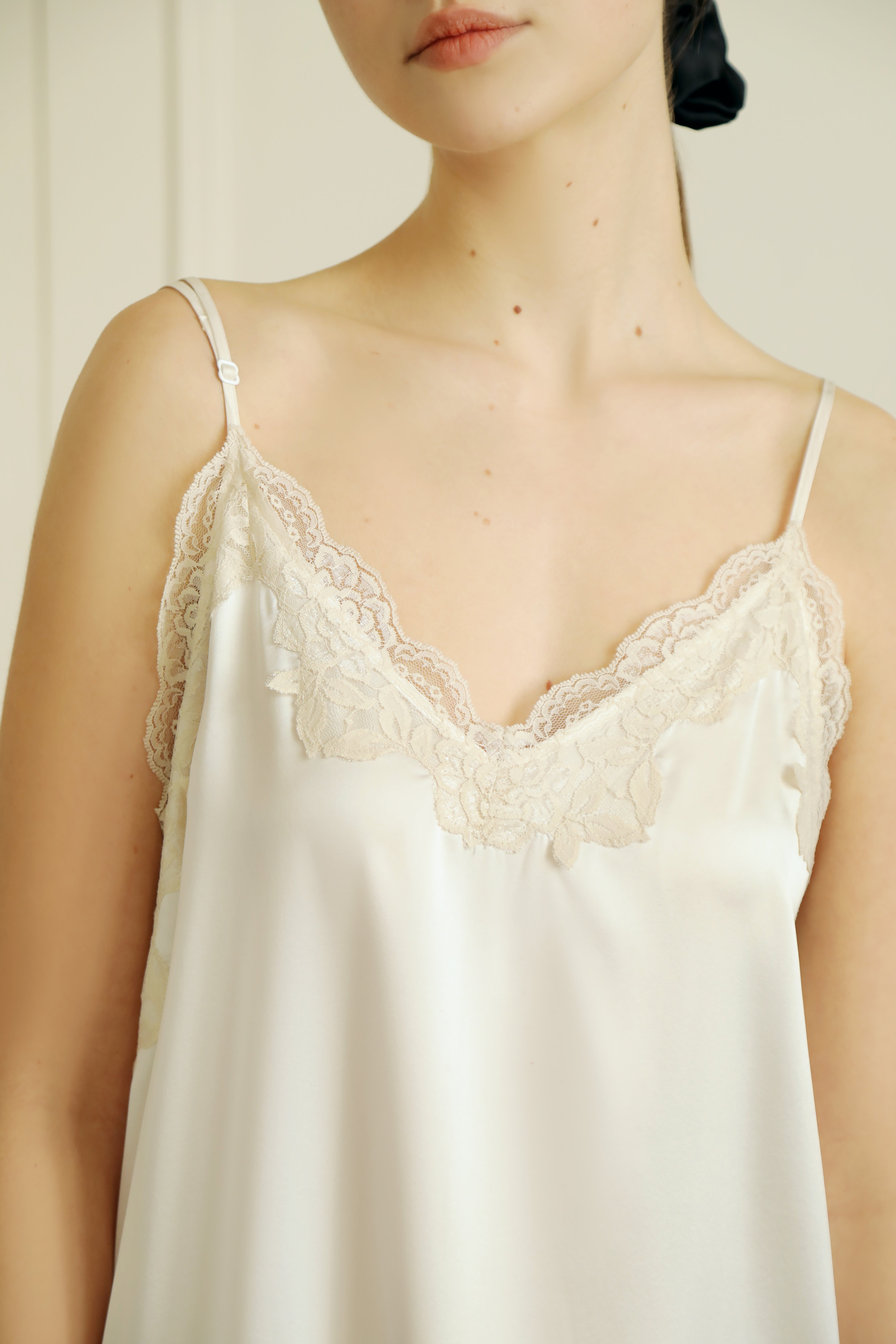 New-moon 22mm mulberry Silk slip dress & Robe set(2 pieces)