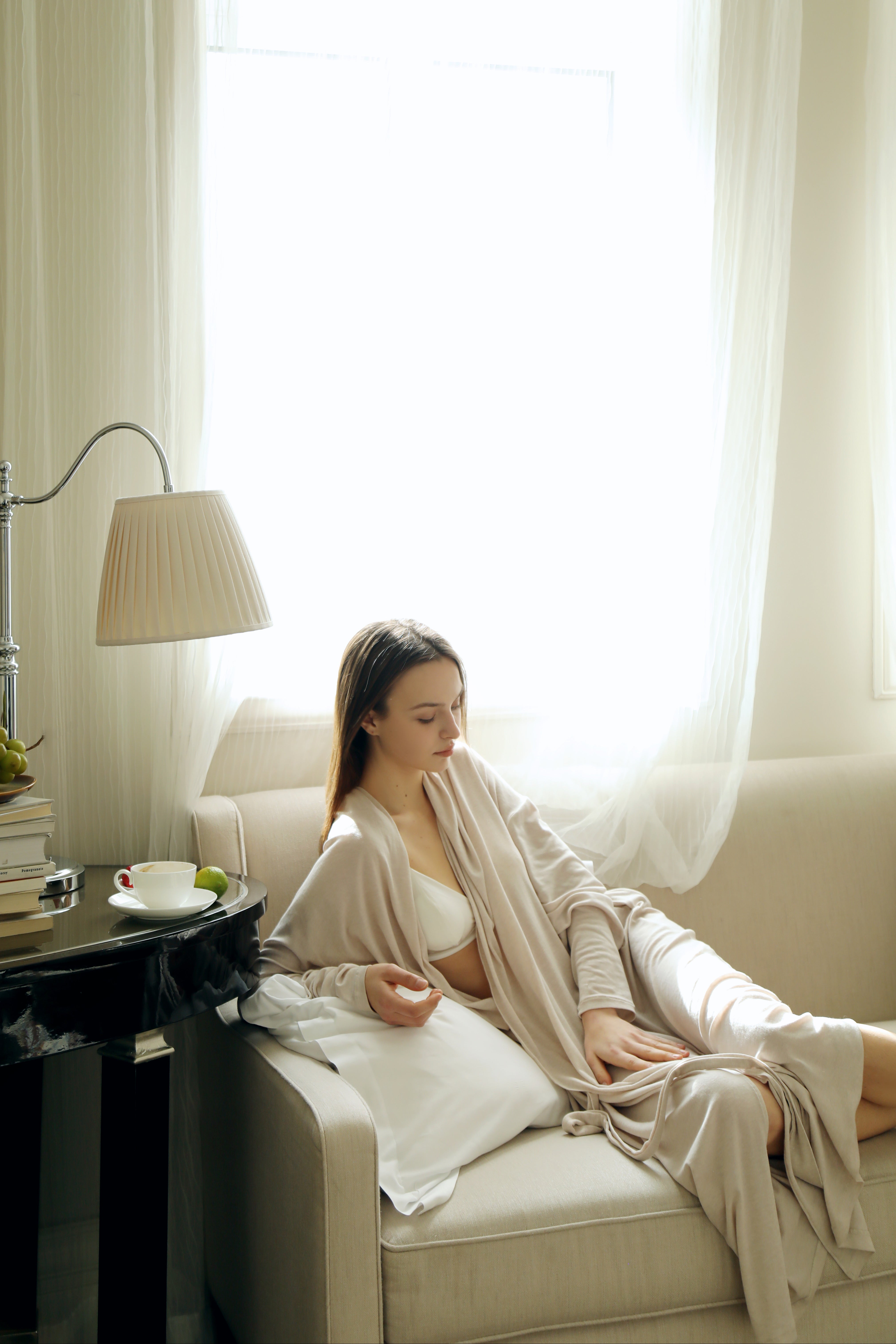 Half-sleep Tencel-wool Robe