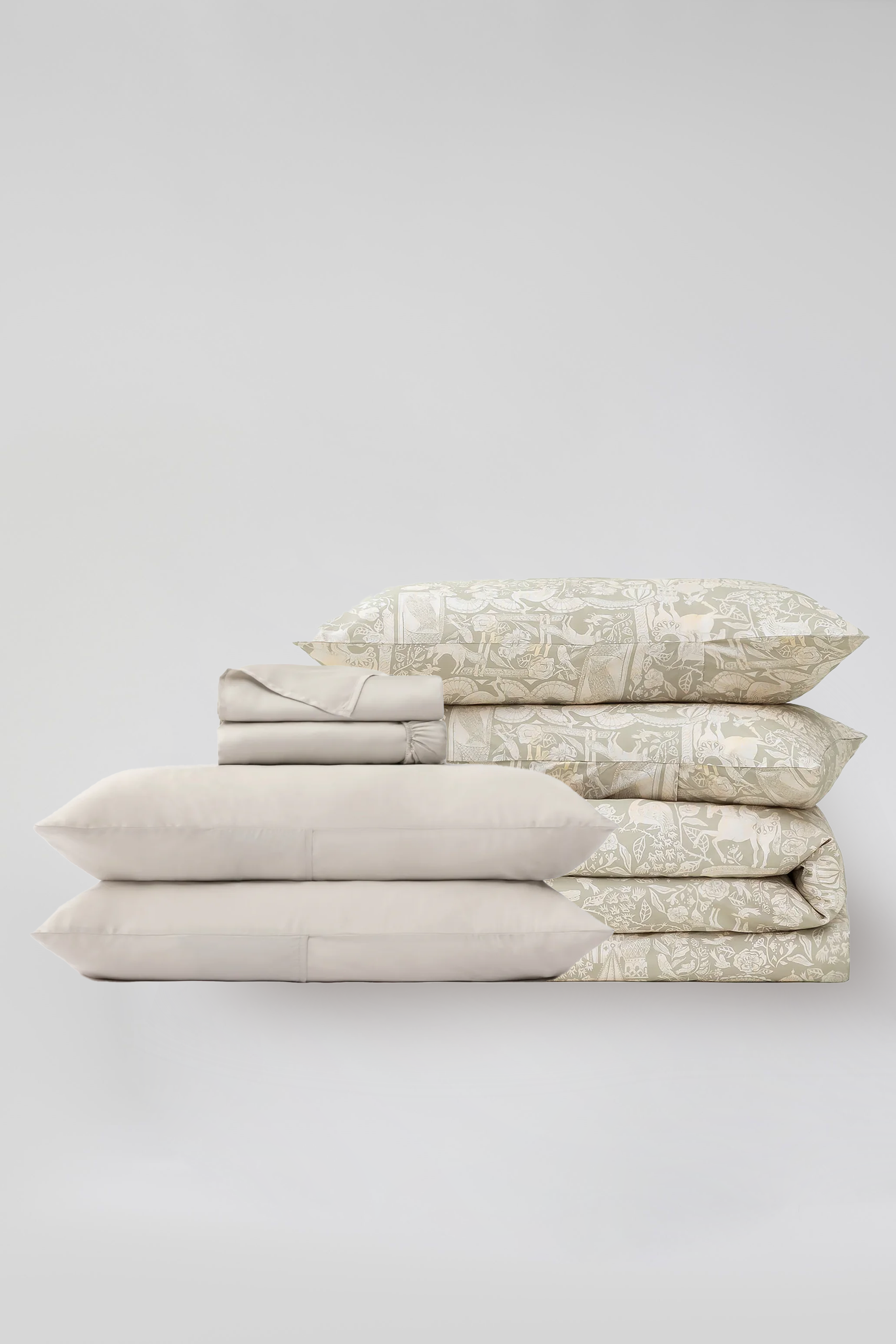 Classic Cotton Bedding Sets - Royal Caravan Duvet Cover + Swirl Sheet Set- 7 piece set