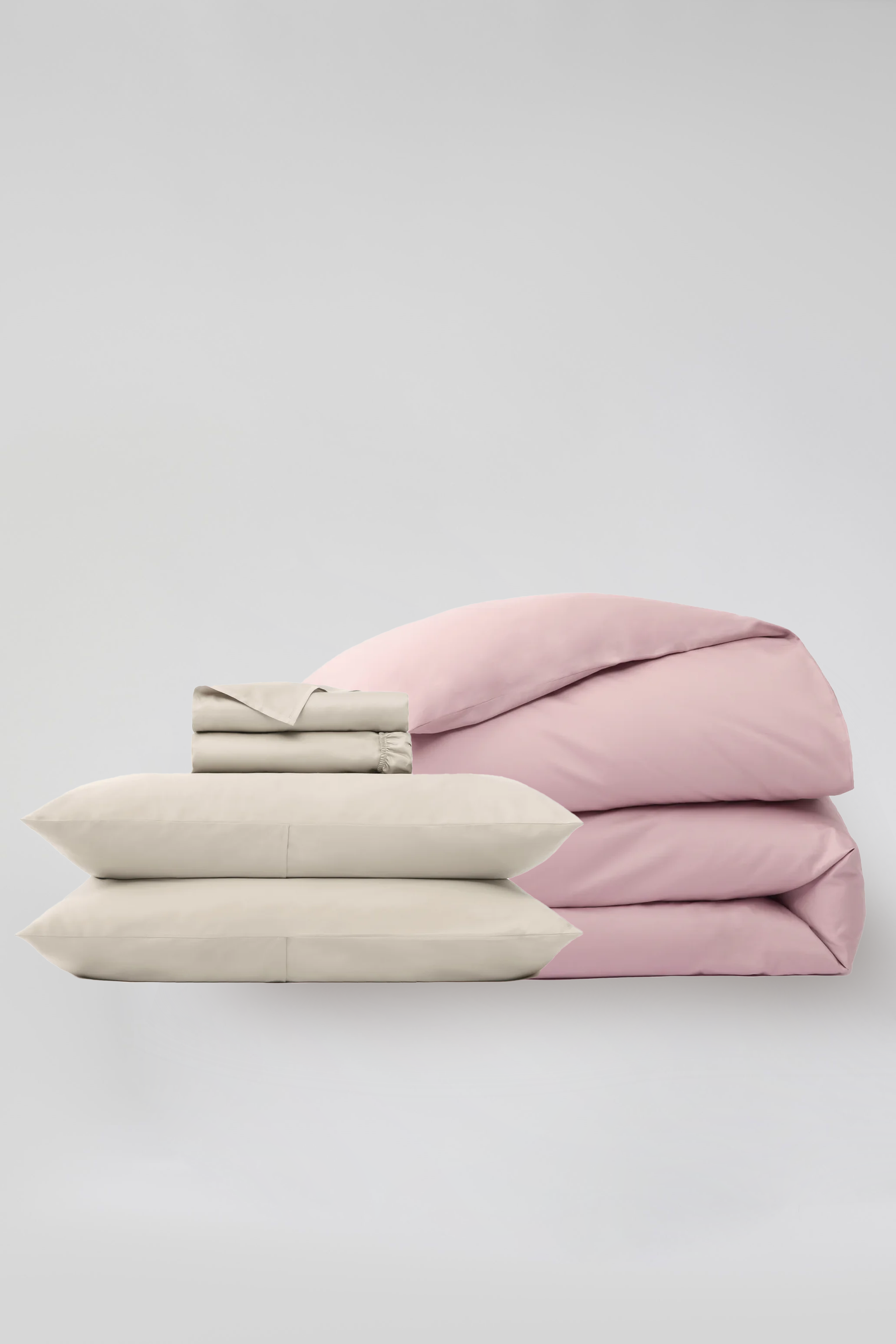 Classic Cotton Bedding Sets - The Pink Flare Duvet Cover + Swirl Sheet Set - 5 piece set