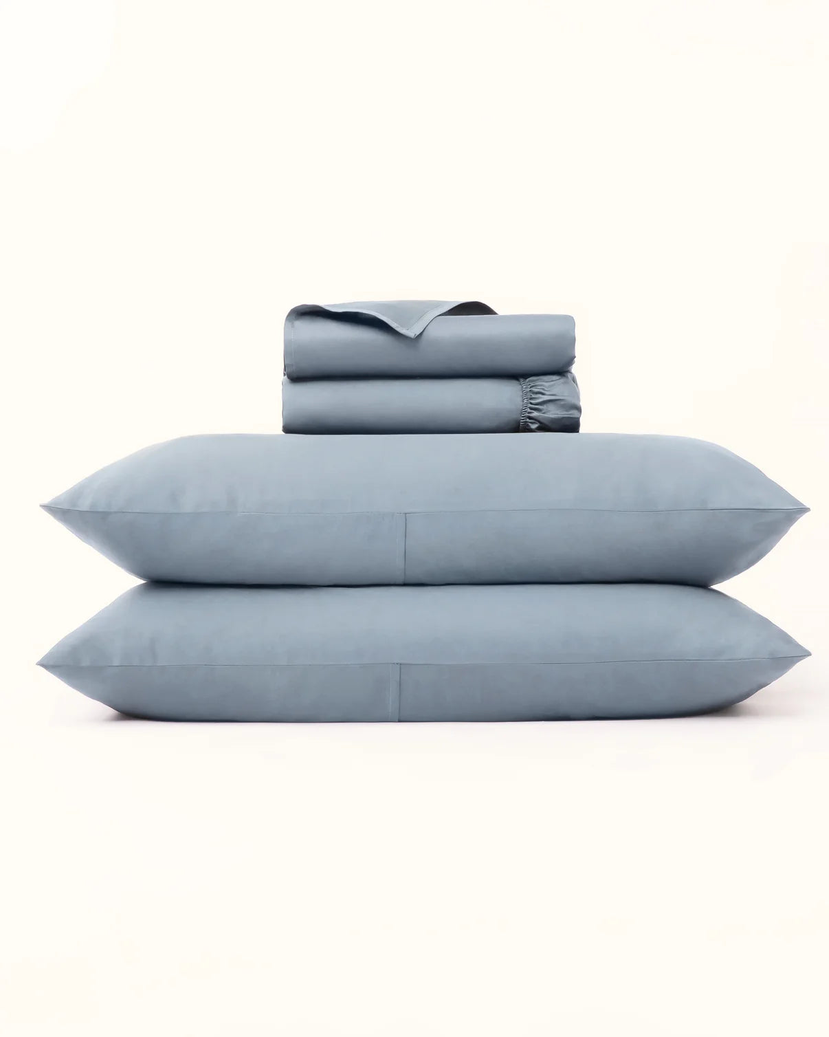 Classic Cotton Bedding Sets - The Smart Blue Duvet Cover + Bali Hai Sheet Set - 5 piece set