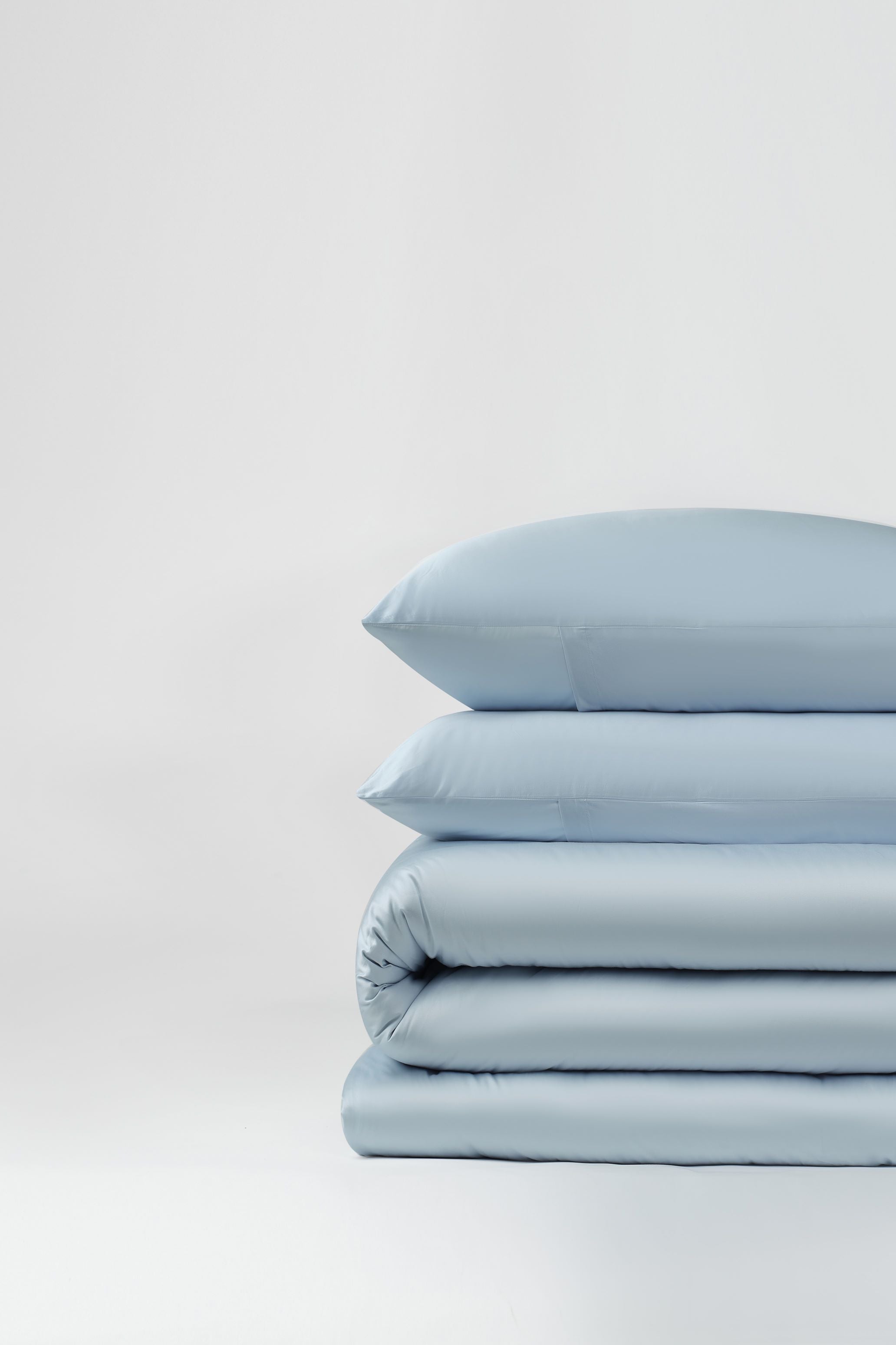 Luxe Tencel-Cotton Duvet Cover Set - Serene Blue