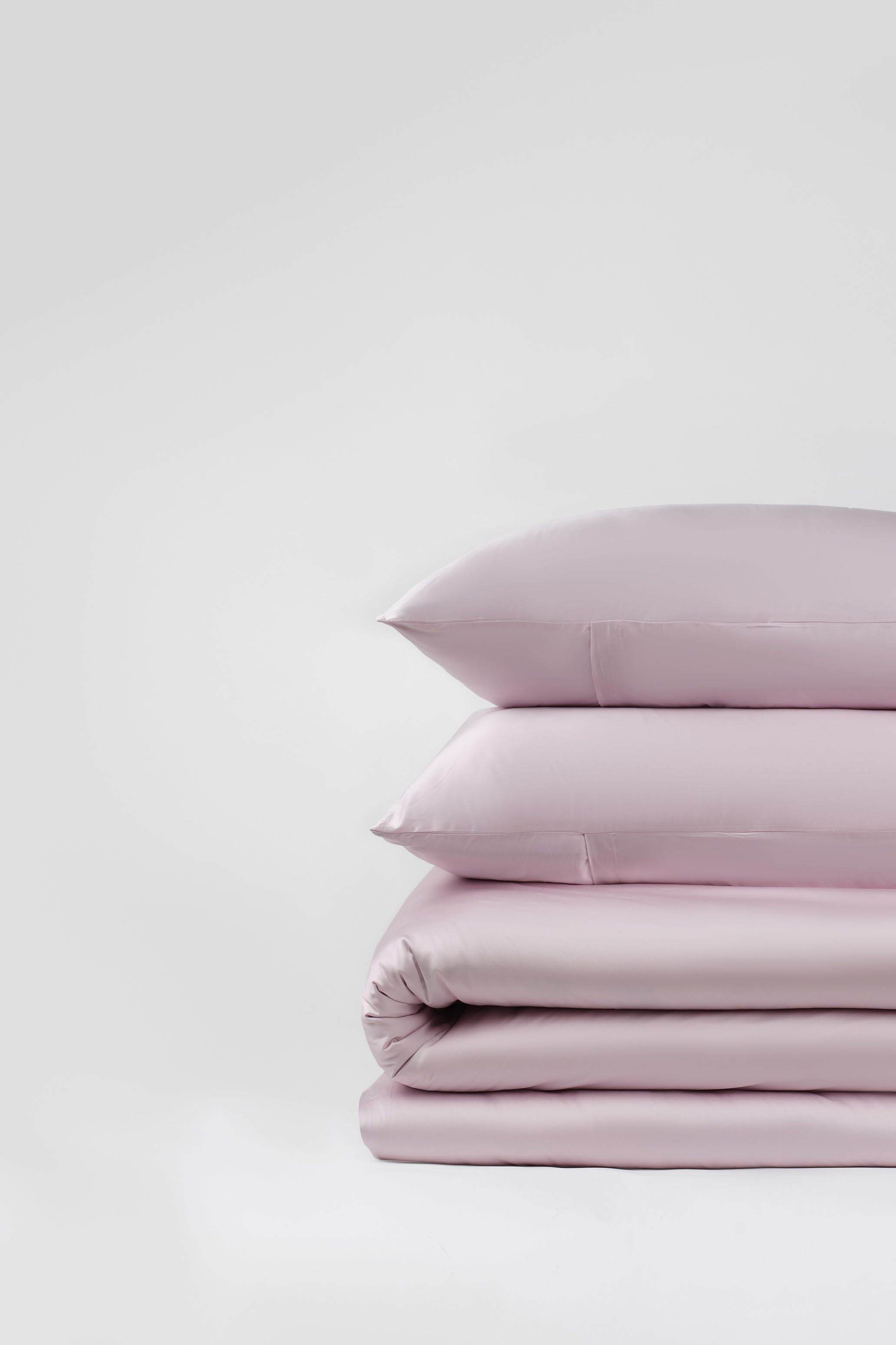 Luxe Tencel-Cotton Duvet Cover Set - Pastel Pink