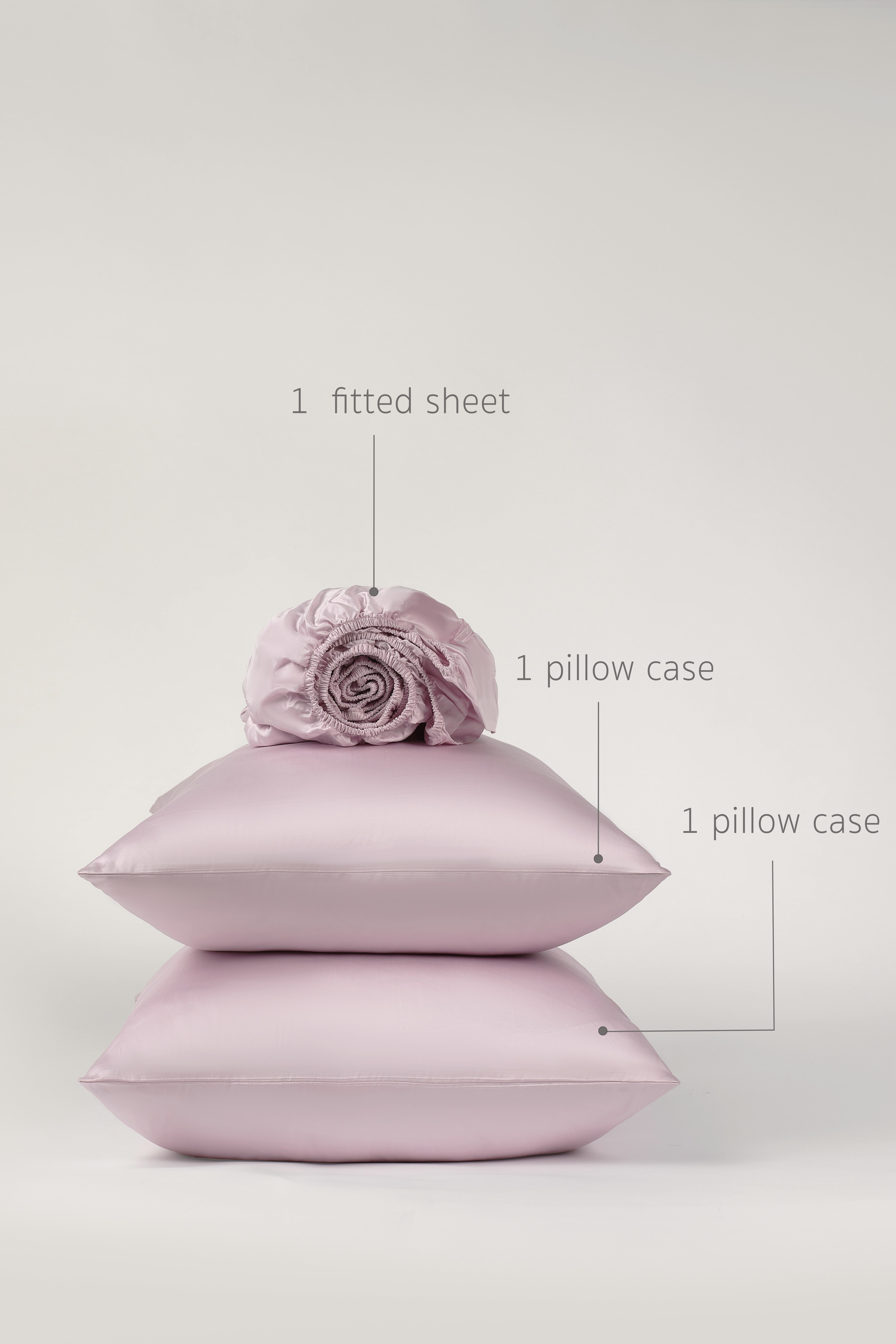 Luxe Tencel-Cotton Fitted Sheet Set - Pastel Pink