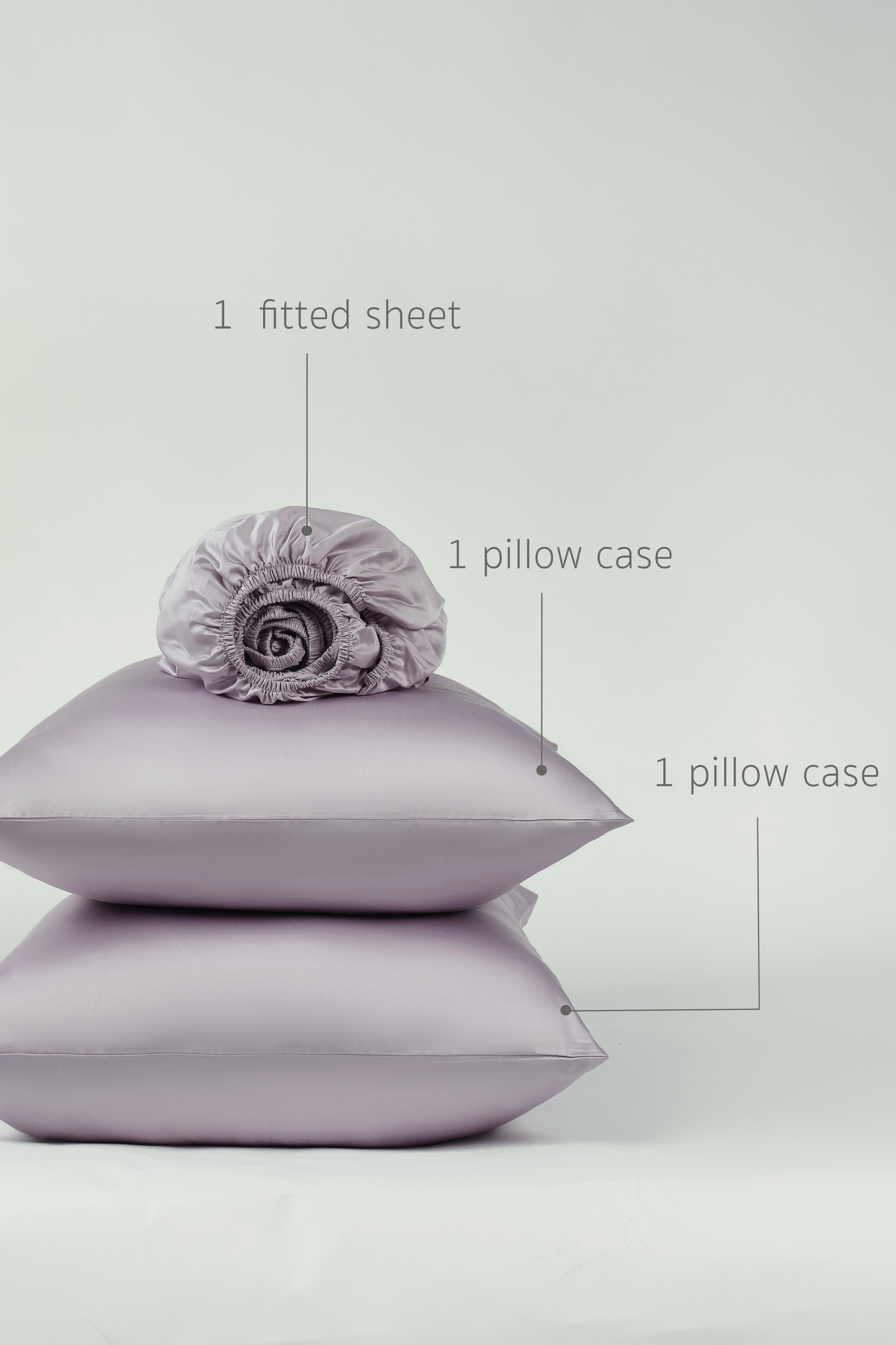 Luxe Tencel-Cotton Fitted Sheet Set - Lavender Mist