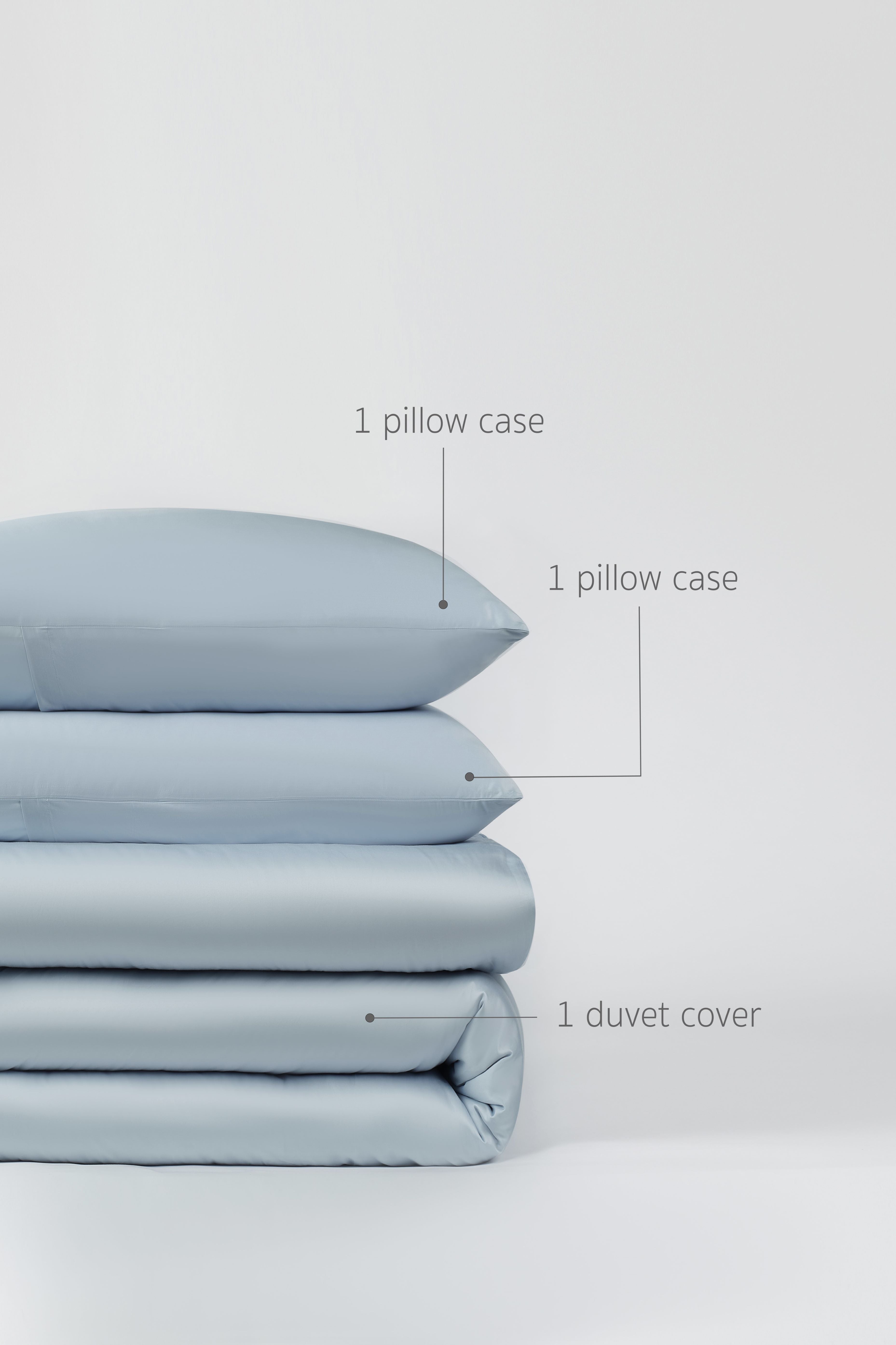 Luxe Tencel-Cotton Duvet Cover Set - Serene Blue