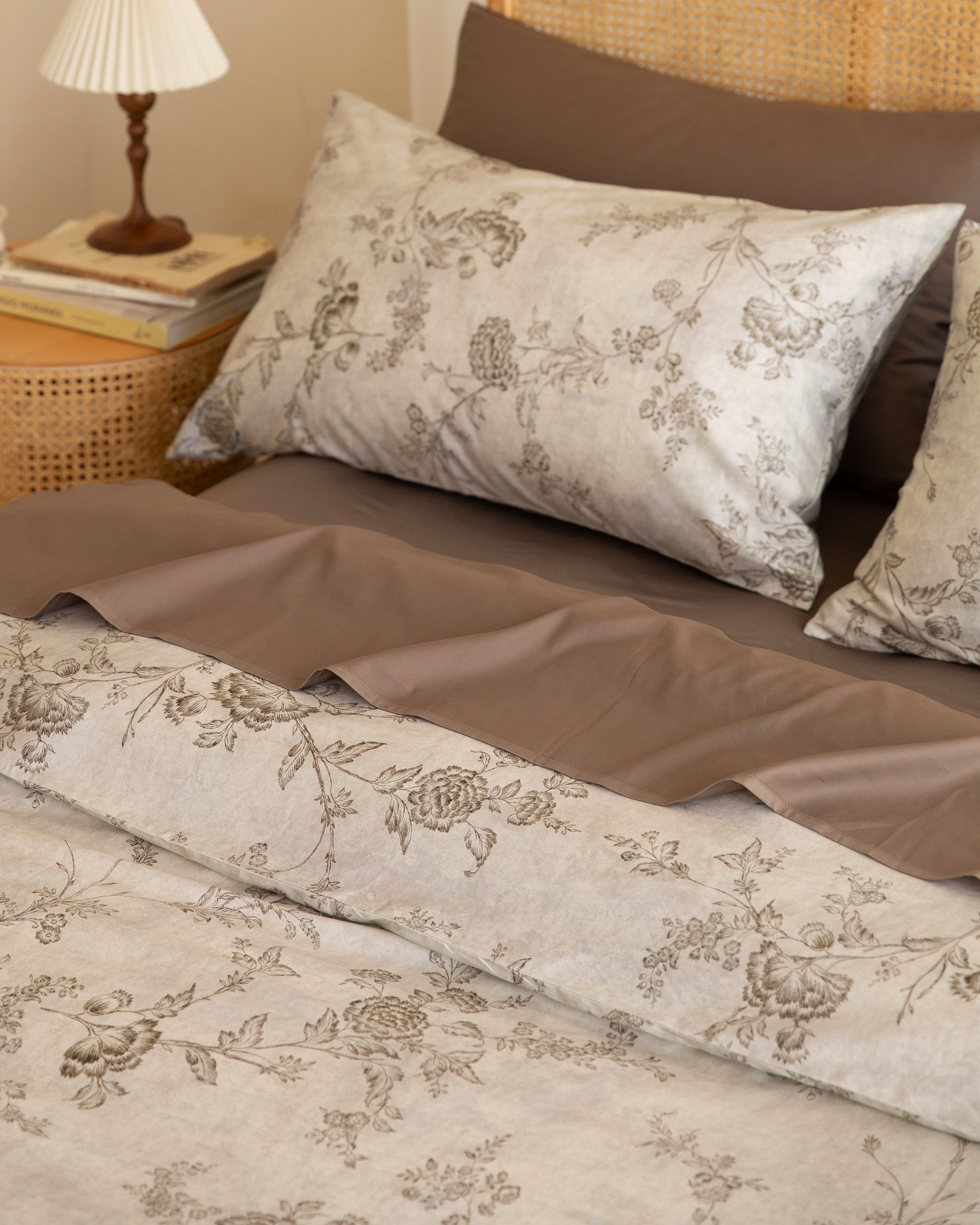 Classic Cotton Duvet Cover Set - Oriental Floral