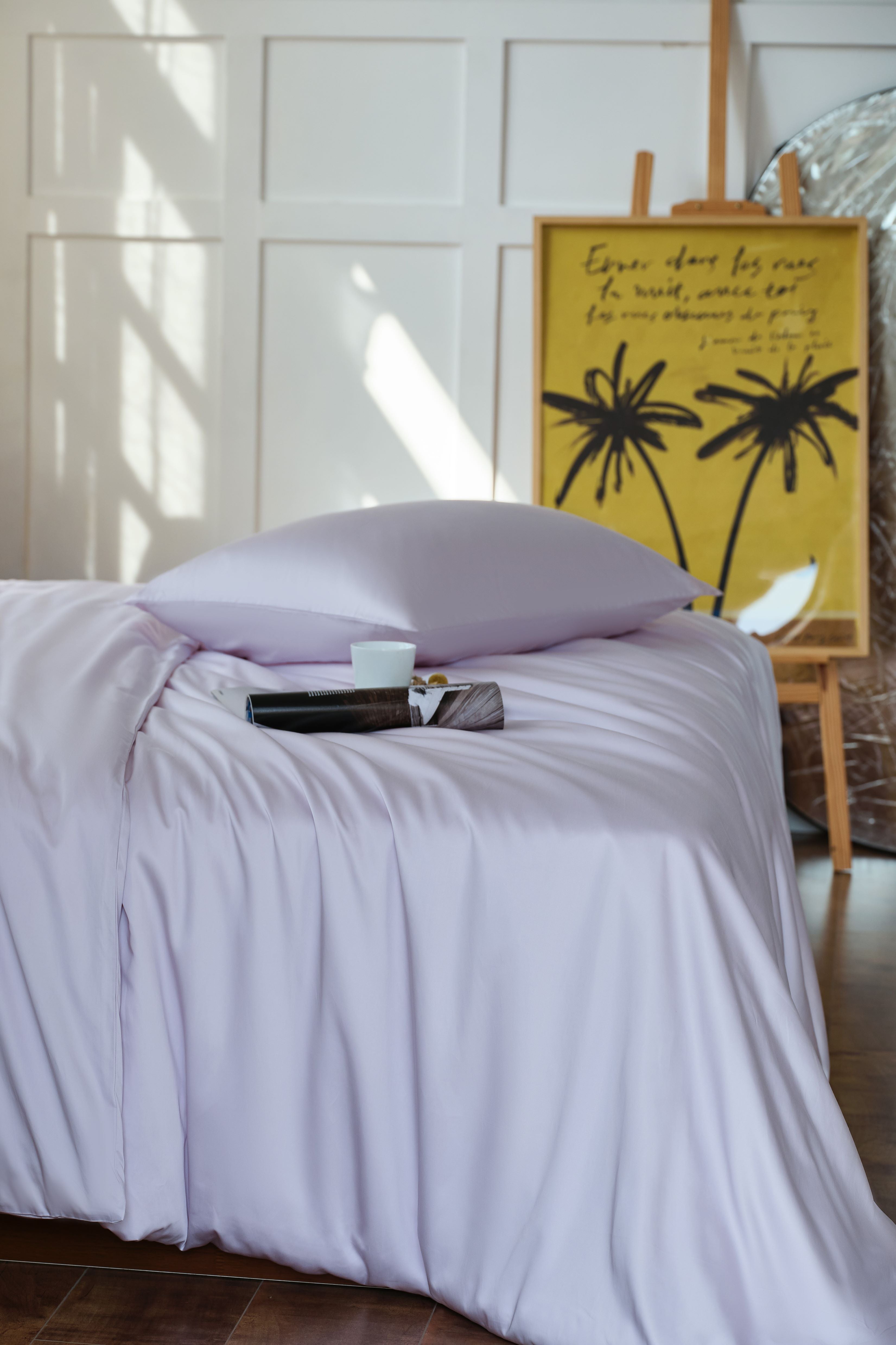 Luxe Tencel-Cotton Fitted Sheet Set - Lavender Mist