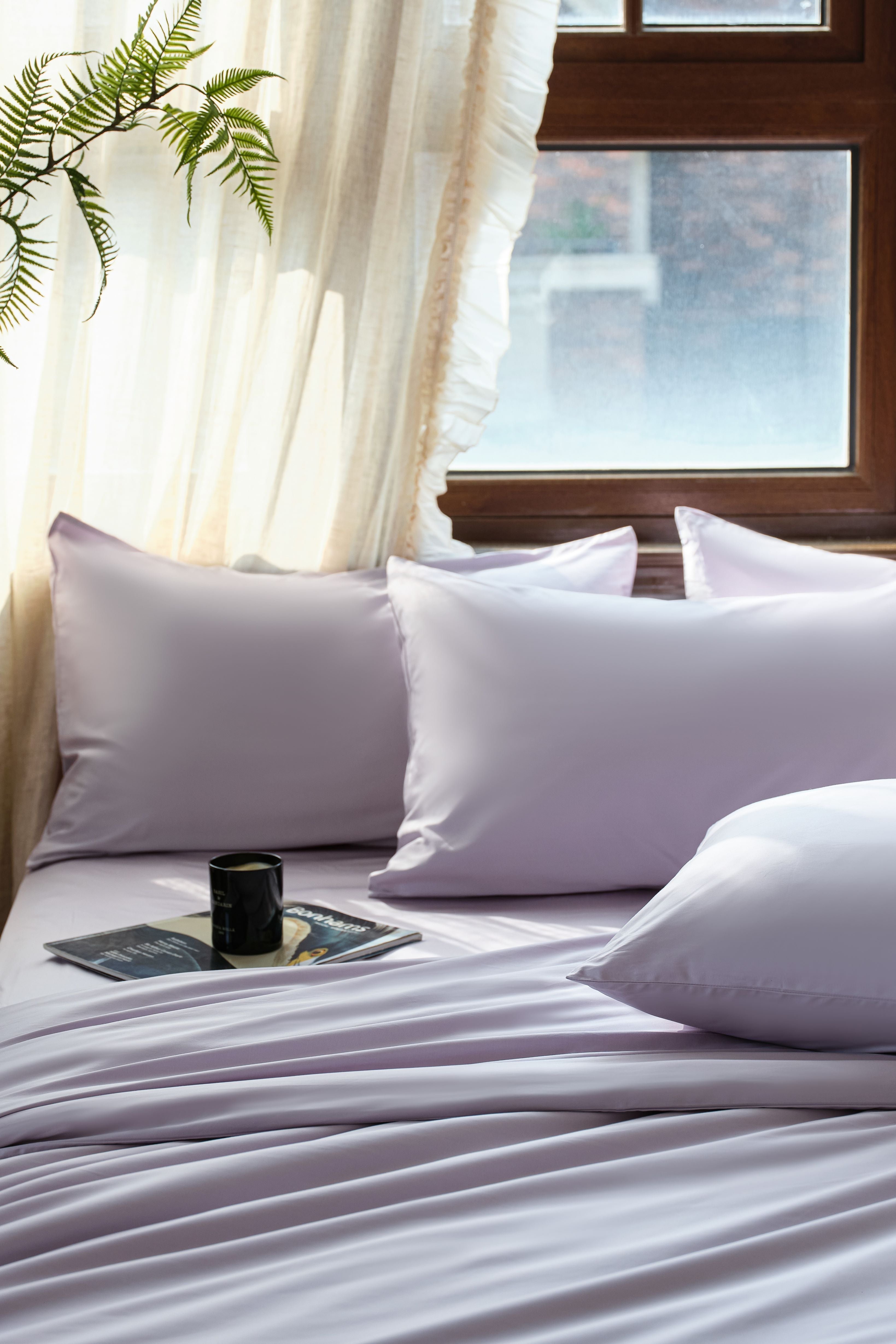 Luxe Tencel-Cotton Fitted Sheet Set - Lavender Mist