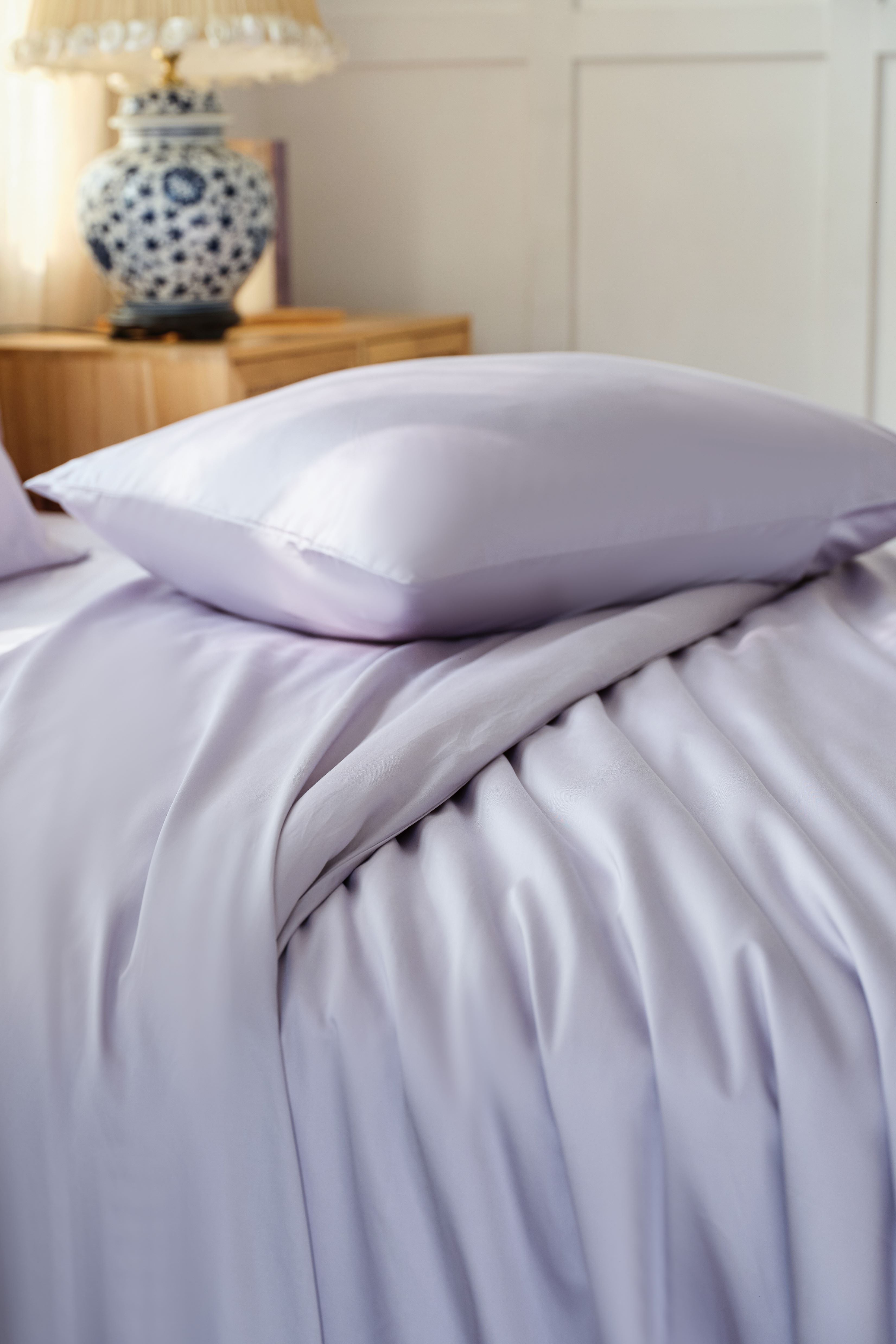 Luxe Tencel-Cotton Fitted Sheet Set - Lavender Mist