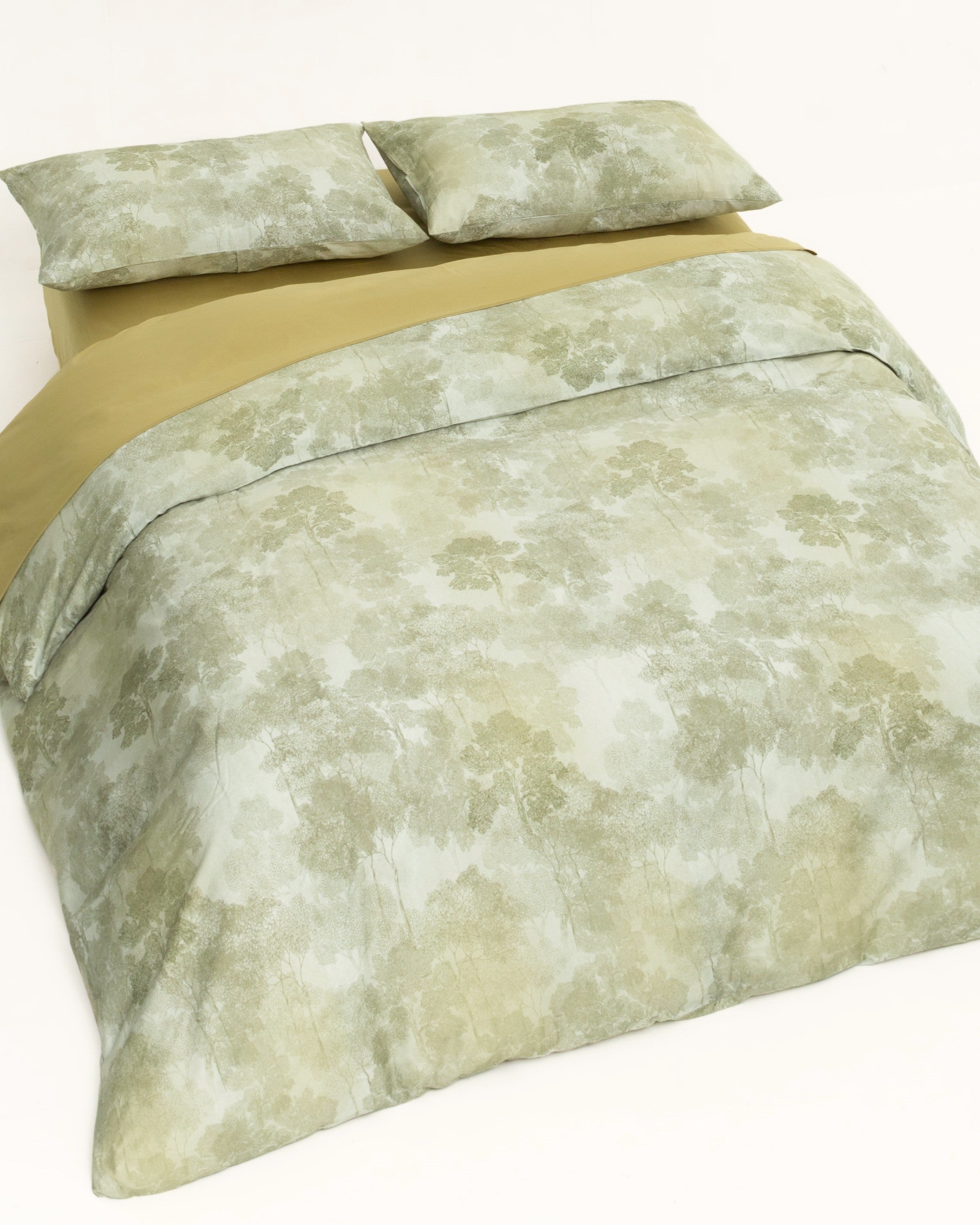 Classic Cotton Duvet Cover Set - Olive Tree