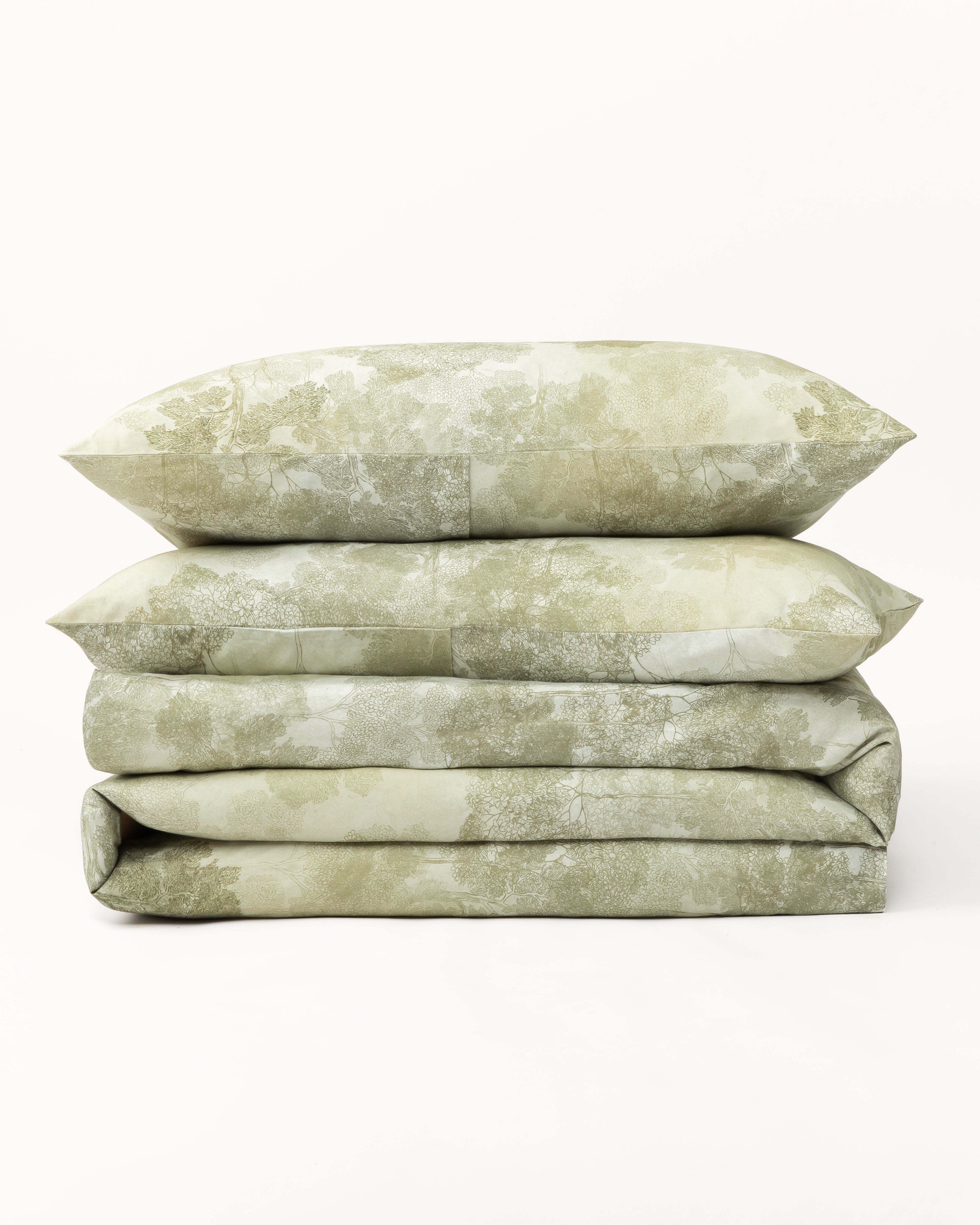 Classic Cotton Duvet Cover Set - Olive Tree