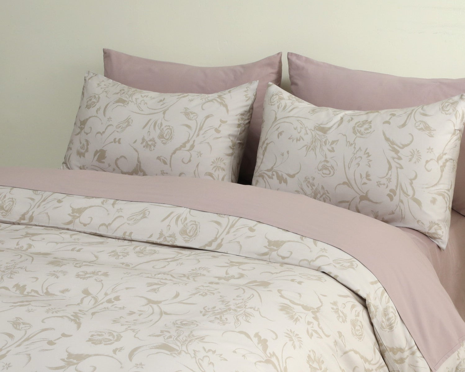 Classic Cotton Duvet Cover Set - Ivory Petals