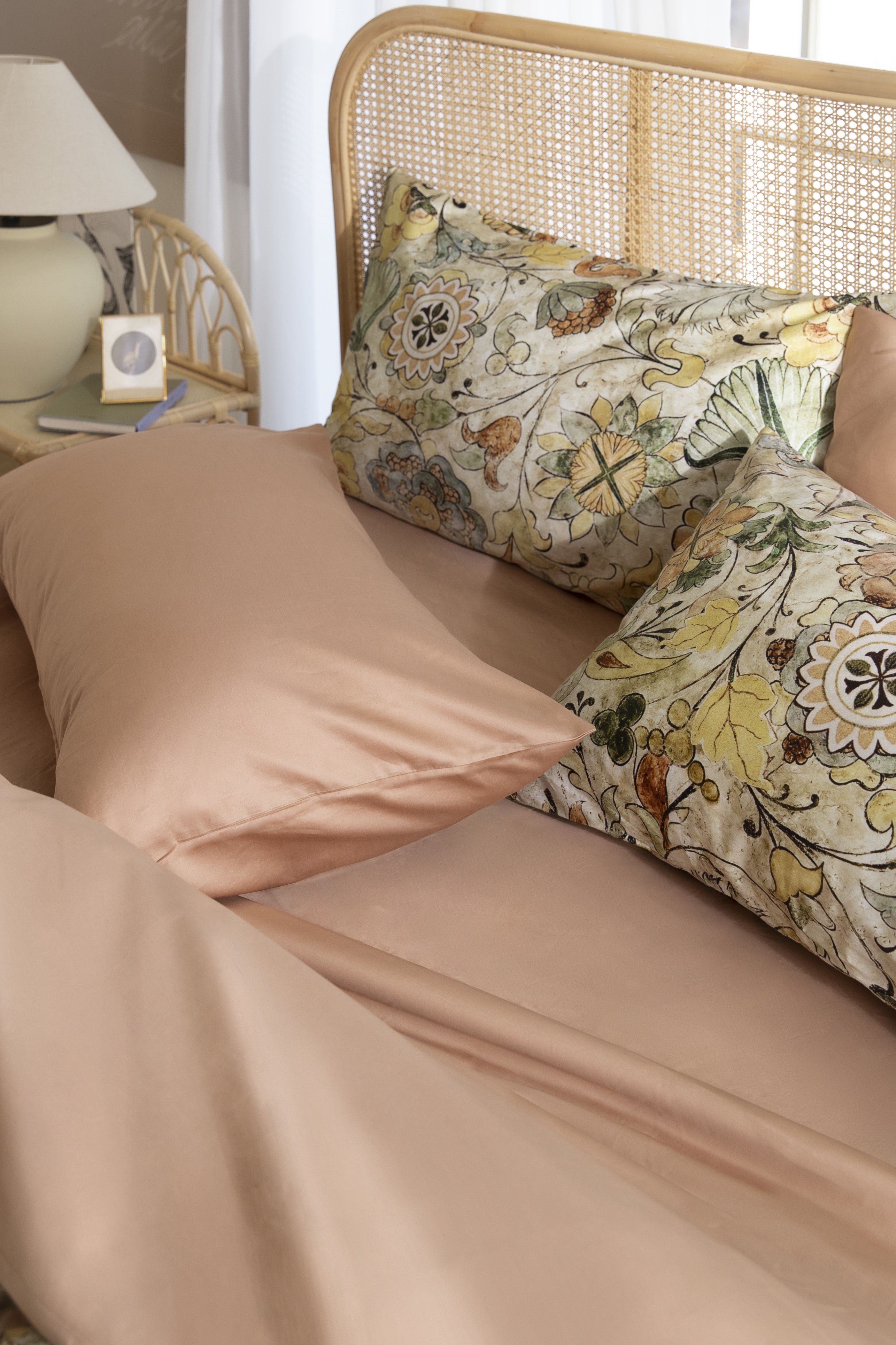 Classic Cotton Bedding Sets - The Vintage Terracotta Duvet Cover + Burnt Orange Sheet Set- 7 piece set