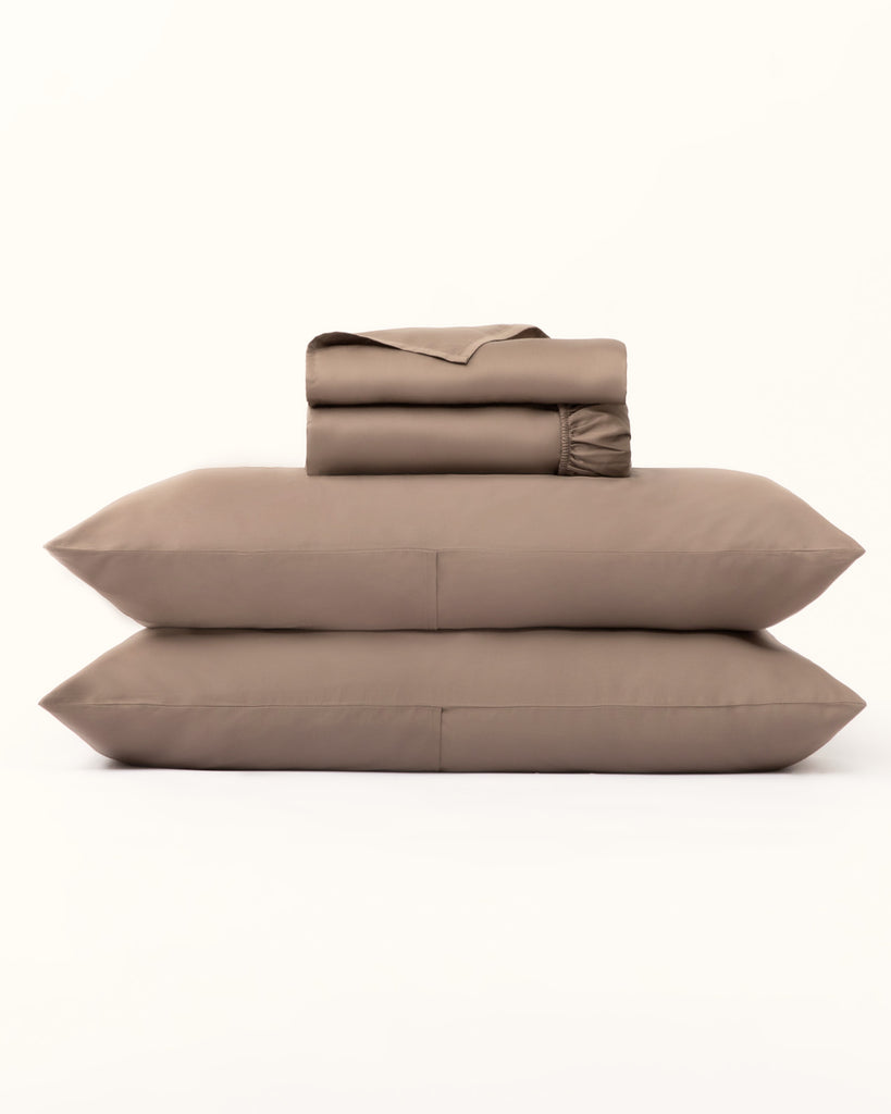 720 TC Long-staple Cotton Bedding Set - Taupe Brown 