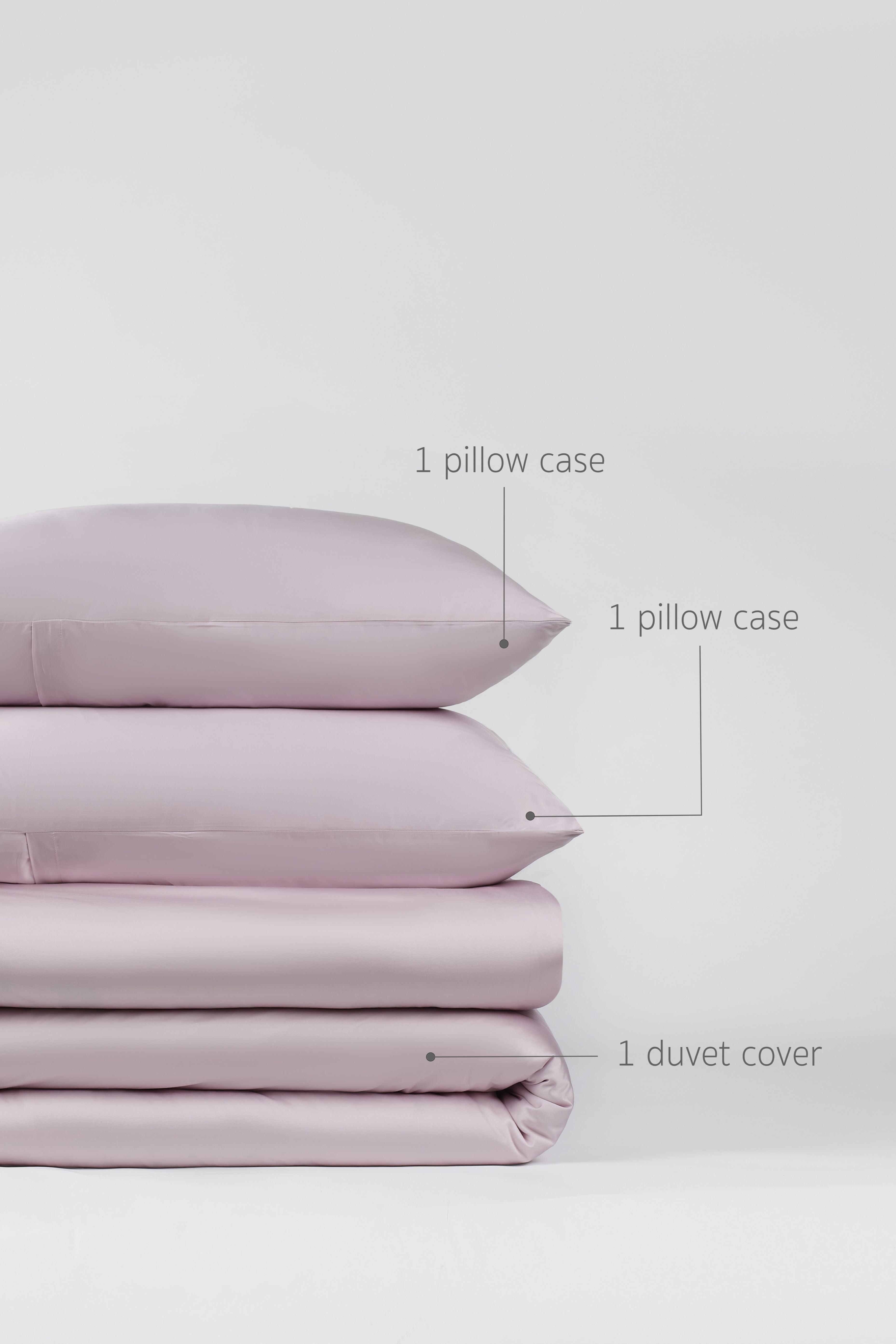 Luxe Tencel-Cotton Duvet Cover Set - Pastel Pink